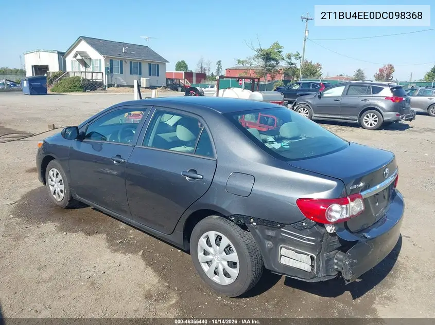 2013 TOYOTA COROLLA VIN 2T1BU4EE0DC098368 — фото 3