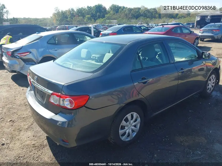2013 TOYOTA COROLLA VIN 2T1BU4EE0DC098368 — фото 4