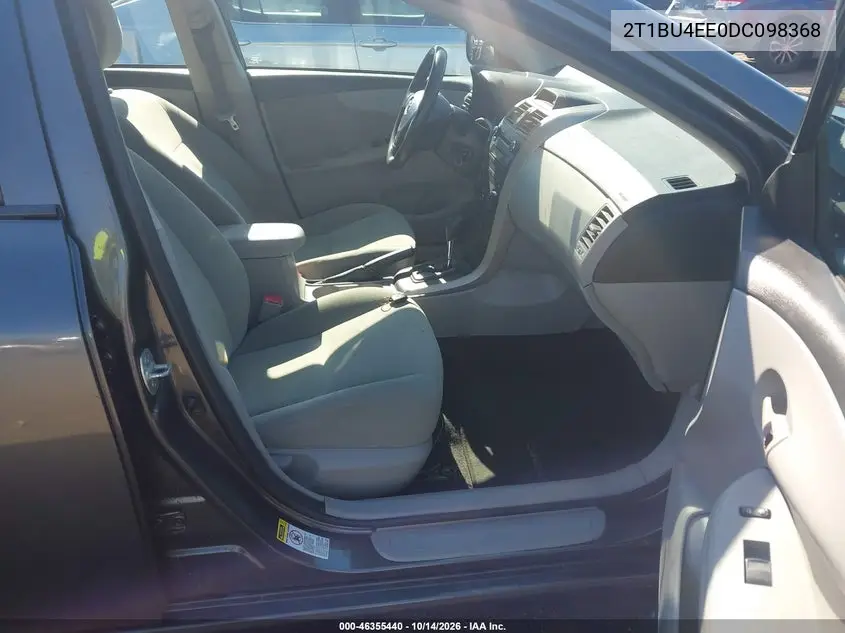 2013 TOYOTA COROLLA VIN 2T1BU4EE0DC098368 — фото 5