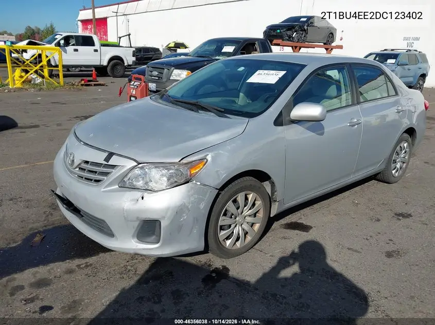 2013 TOYOTA COROLLA VIN 2T1BU4EE2DC123402 — фото 2