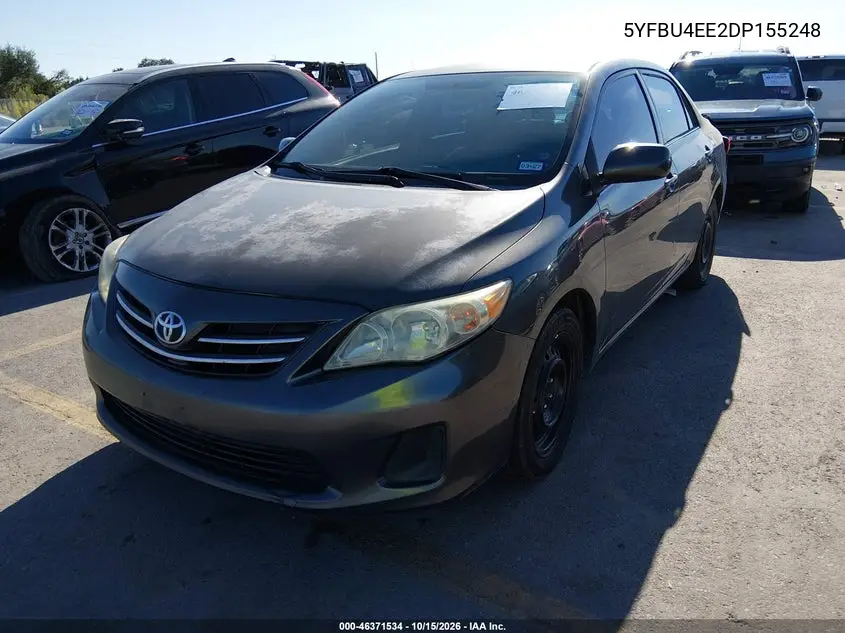 2013 TOYOTA COROLLA VIN 5YFBU4EE2DP155248 — фото 2