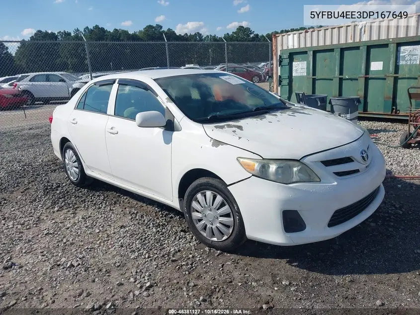 TOYOTA COROLLA 2013, VIN 5YFBU4EE3DP167649