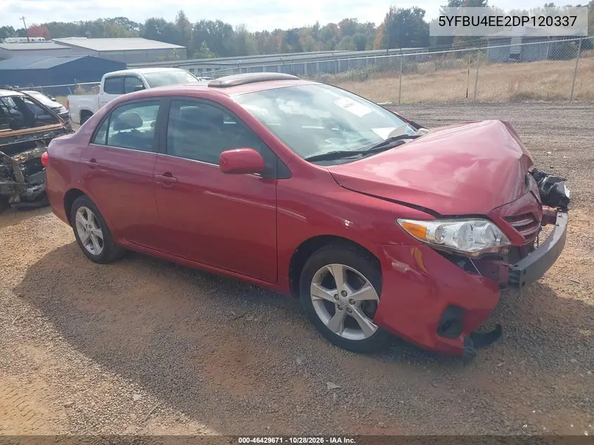 TOYOTA COROLLA 2013, VIN 5YFBU4EE2DP120337