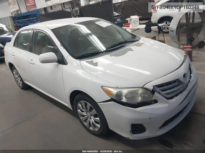 TOYOTA COROLLA 2013, VIN 5YFBU4EE9DP160348
