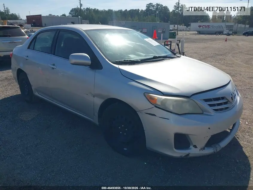 TOYOTA COROLLA 2013, VIN JTDBU4EE7DJ115171