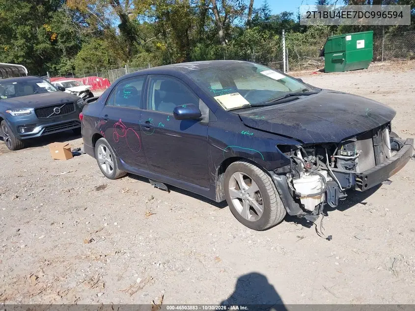 TOYOTA COROLLA 2013, VIN 2T1BU4EE7DC996594