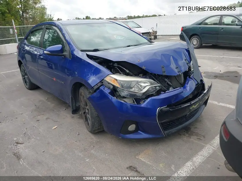 TOYOTA COROLLA 2014, VIN 2T1BURHE7EC028683