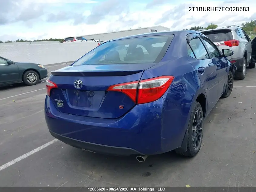 2014 TOYOTA COROLLA VIN 2T1BURHE7EC028683 — фото 4