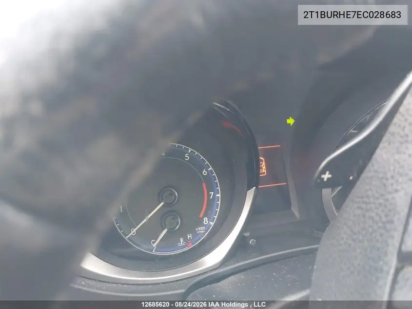 2014 TOYOTA COROLLA VIN 2T1BURHE7EC028683 — фото 7