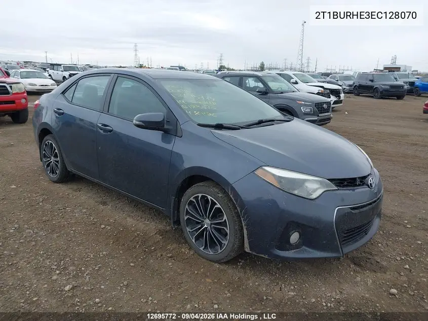 TOYOTA COROLLA 2014, VIN 2T1BURHE3EC128070