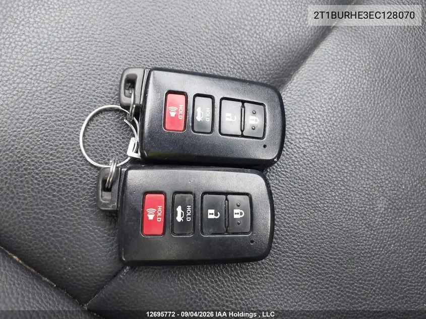 2014 TOYOTA COROLLA VIN 2T1BURHE3EC128070 — фото 11
