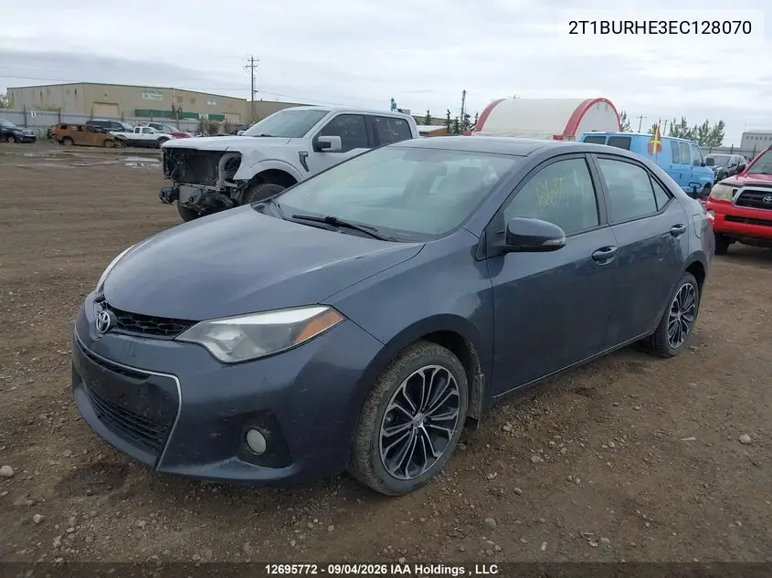 2014 TOYOTA COROLLA VIN 2T1BURHE3EC128070 — фото 2