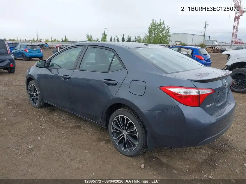 2014 TOYOTA COROLLA VIN 2T1BURHE3EC128070 — фото 3