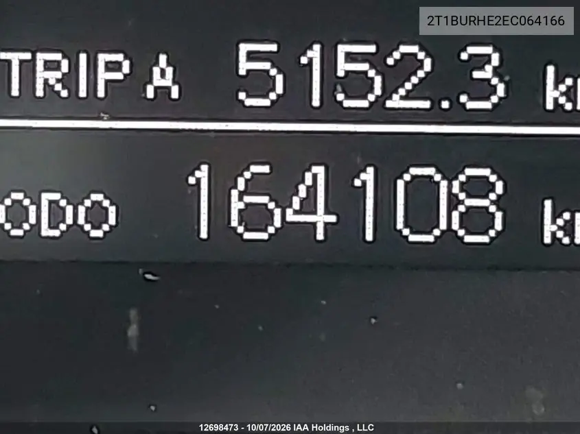 2014 TOYOTA COROLLA VIN 2T1BURHE2EC064166 — фото 15
