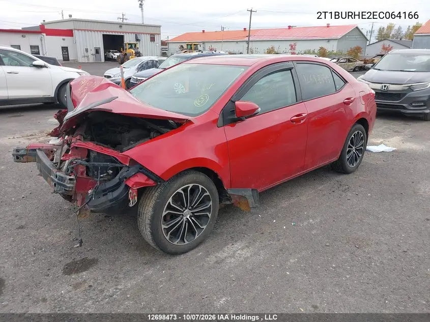 2014 TOYOTA COROLLA VIN 2T1BURHE2EC064166 — фото 2
