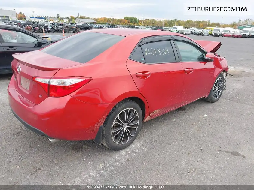 2014 TOYOTA COROLLA VIN 2T1BURHE2EC064166 — фото 4