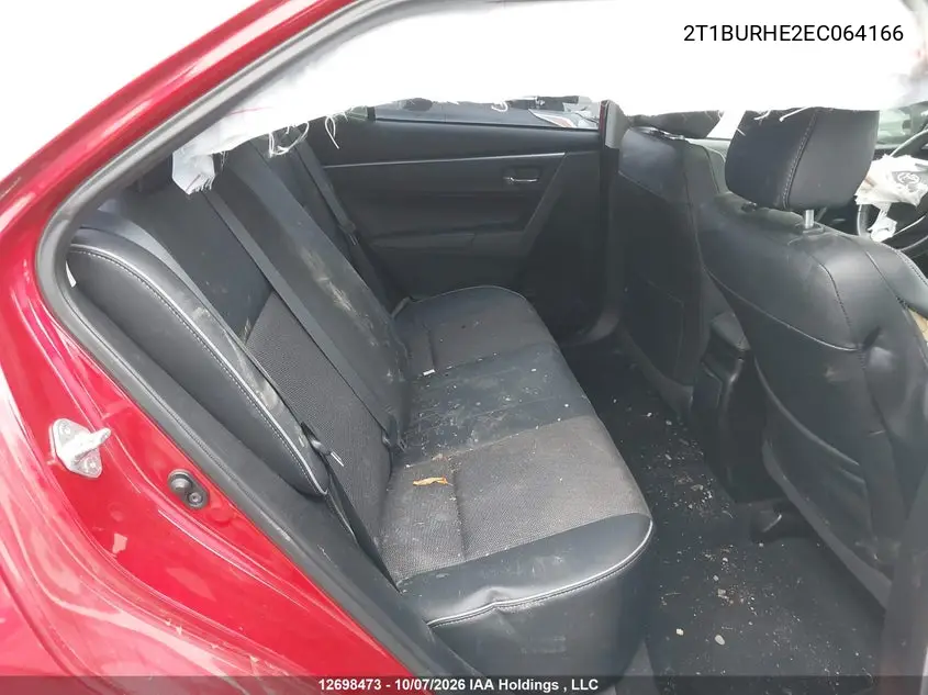 2014 TOYOTA COROLLA VIN 2T1BURHE2EC064166 — фото 8