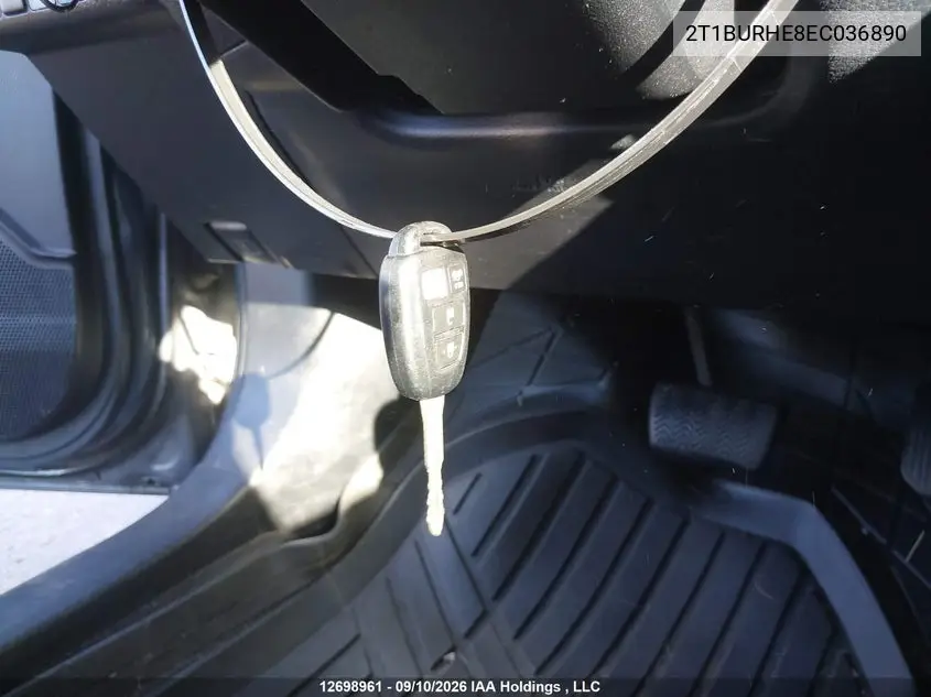 2014 TOYOTA COROLLA VIN 2T1BURHE8EC036890 — фото 10