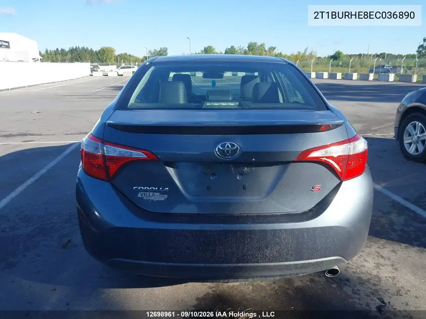 2014 TOYOTA COROLLA VIN 2T1BURHE8EC036890 — фото 16