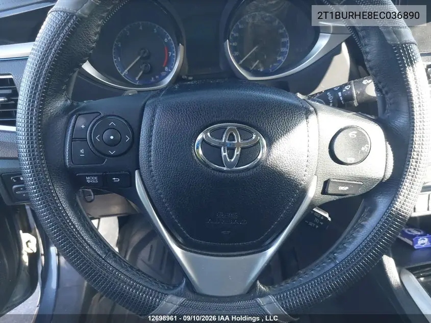 2014 TOYOTA COROLLA VIN 2T1BURHE8EC036890 — фото 19