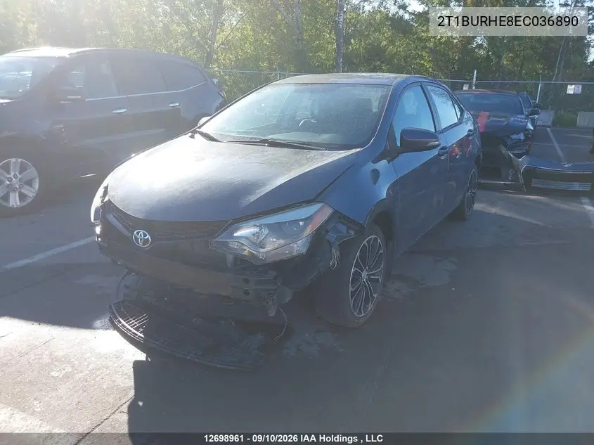 2014 TOYOTA COROLLA VIN 2T1BURHE8EC036890 — фото 2