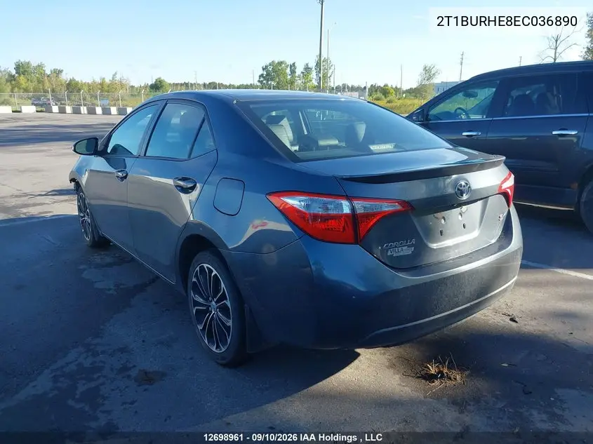2014 TOYOTA COROLLA VIN 2T1BURHE8EC036890 — фото 3