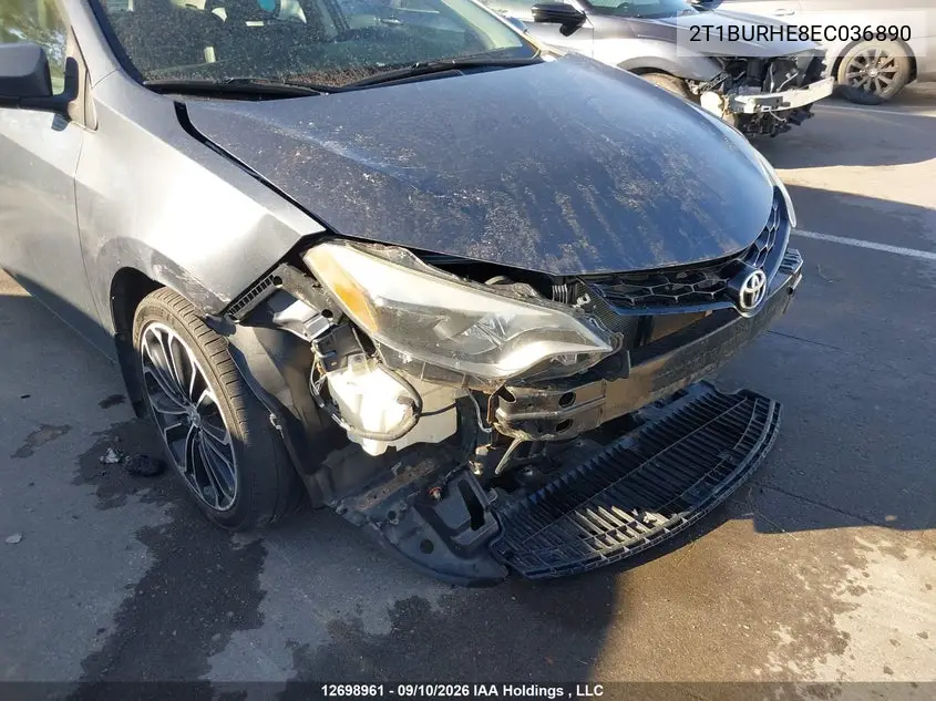 2014 TOYOTA COROLLA VIN 2T1BURHE8EC036890 — фото 6