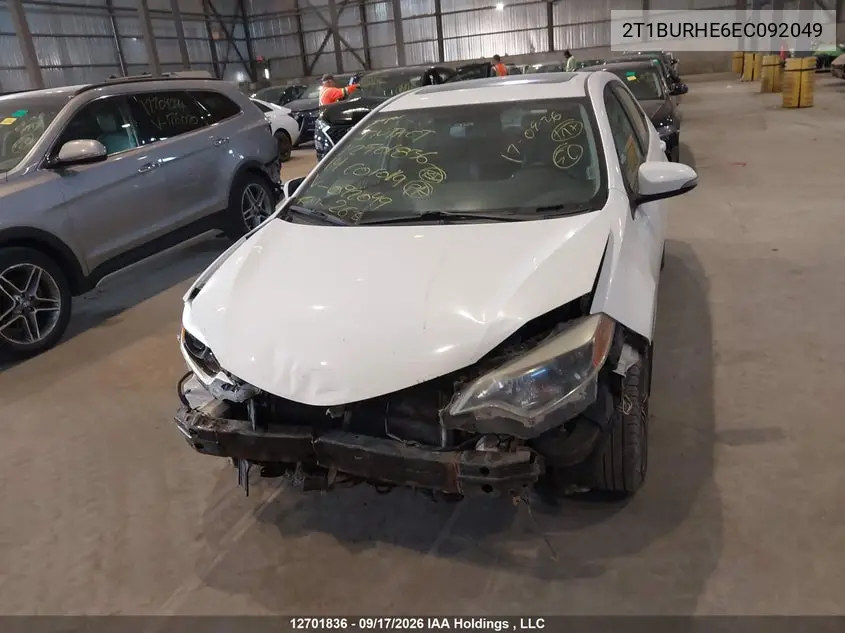 2014 TOYOTA COROLLA VIN 2T1BURHE6EC092049 — фото 12