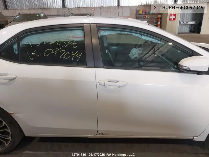 2014 TOYOTA COROLLA VIN 2T1BURHE6EC092049 — фото 13