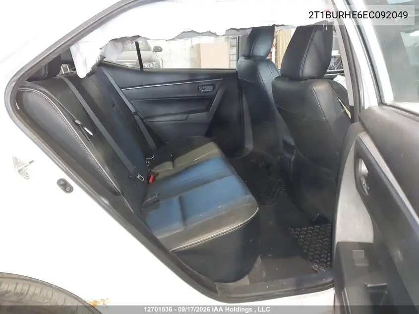 2014 TOYOTA COROLLA VIN 2T1BURHE6EC092049 — фото 8