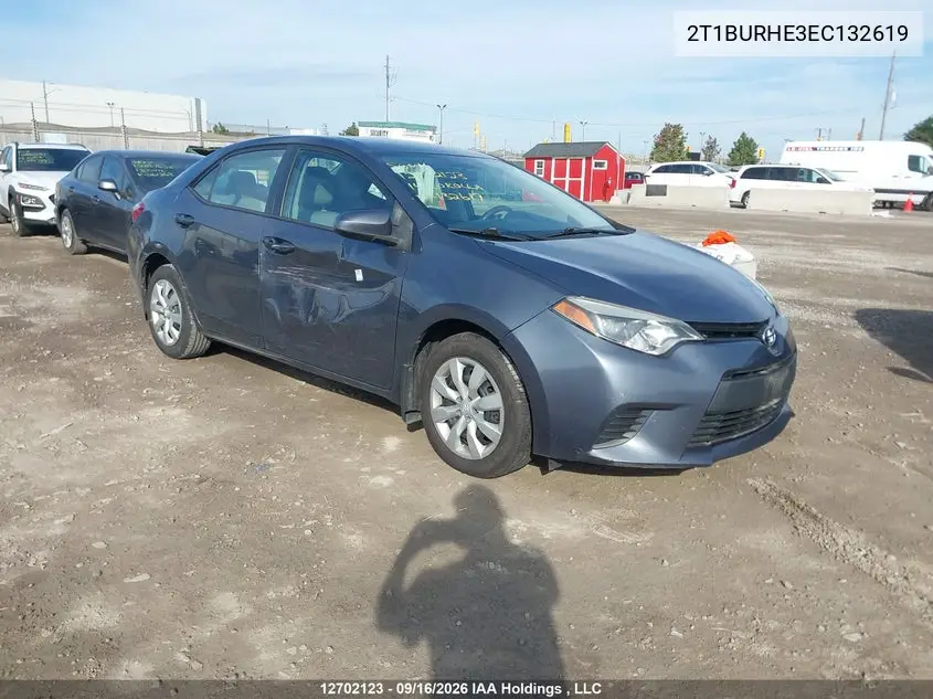 TOYOTA COROLLA 2014, VIN 2T1BURHE3EC132619