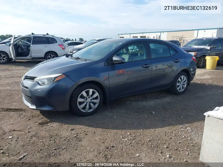 2014 TOYOTA COROLLA VIN 2T1BURHE3EC132619 — фото 2