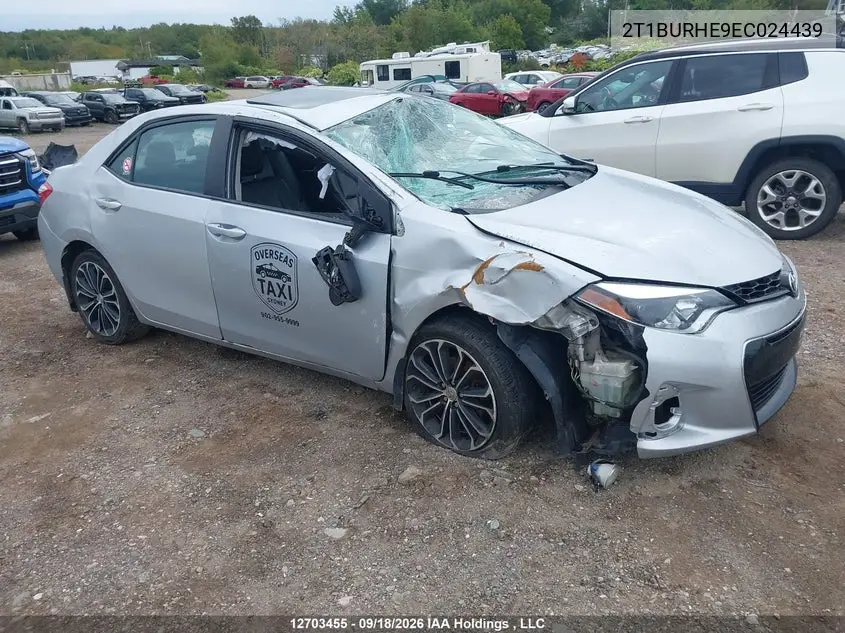 TOYOTA COROLLA 2014, VIN 2T1BURHE9EC024439
