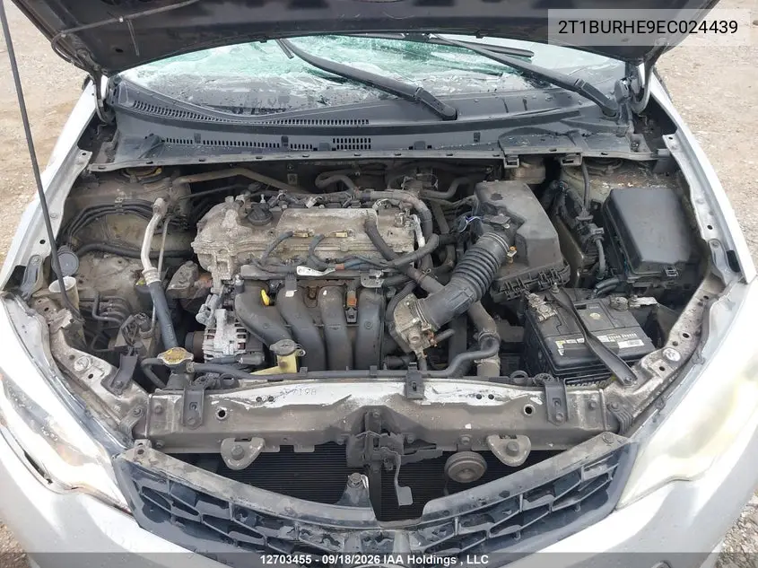 2014 TOYOTA COROLLA VIN 2T1BURHE9EC024439 — фото 10
