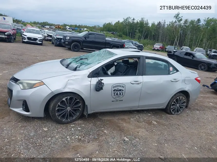 2014 TOYOTA COROLLA VIN 2T1BURHE9EC024439 — фото 14