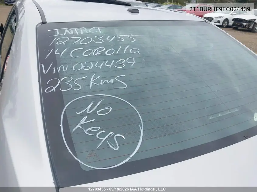 2014 TOYOTA COROLLA VIN 2T1BURHE9EC024439 — фото 17