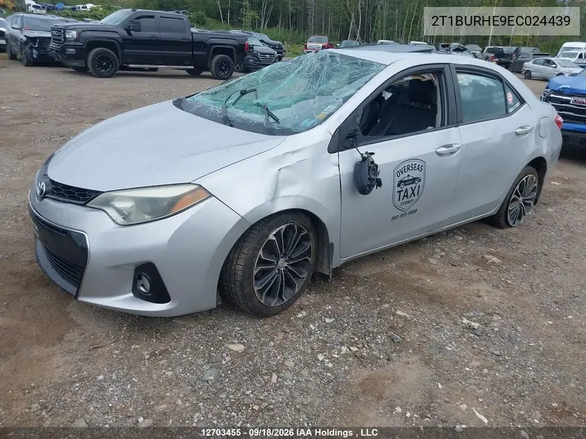 2014 TOYOTA COROLLA VIN 2T1BURHE9EC024439 — фото 2
