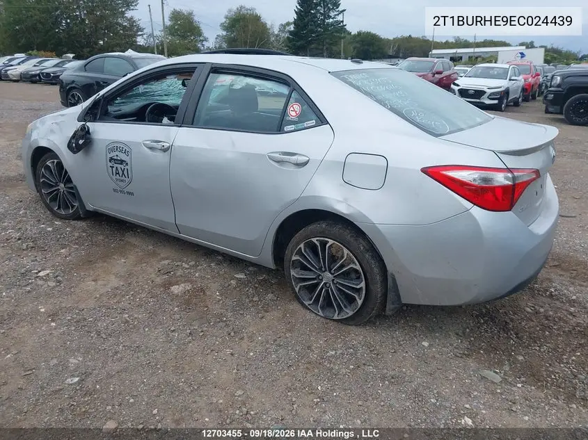 2014 TOYOTA COROLLA VIN 2T1BURHE9EC024439 — фото 3