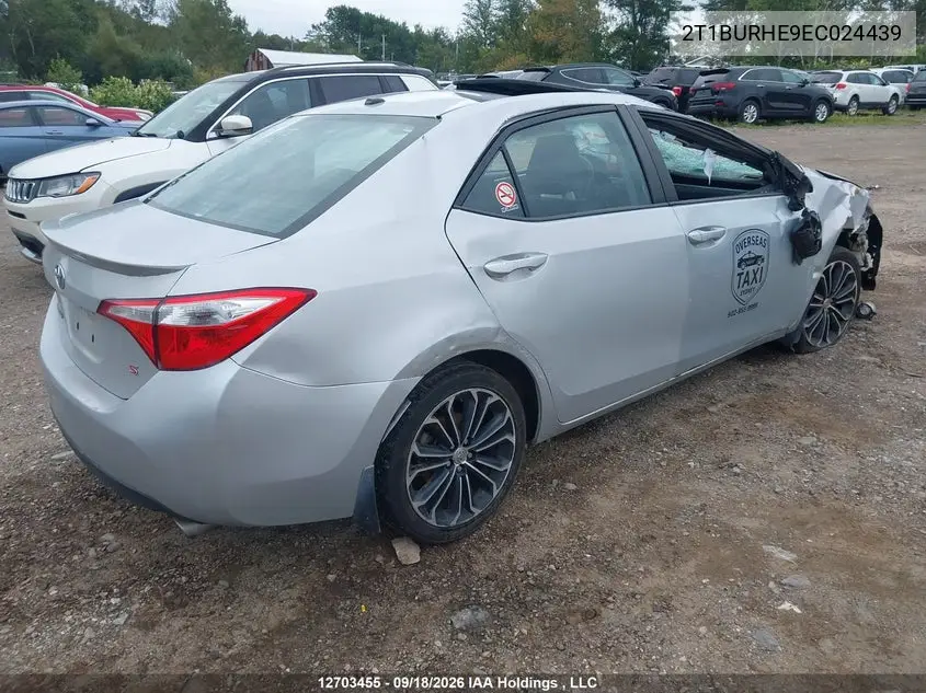 2014 TOYOTA COROLLA VIN 2T1BURHE9EC024439 — фото 4