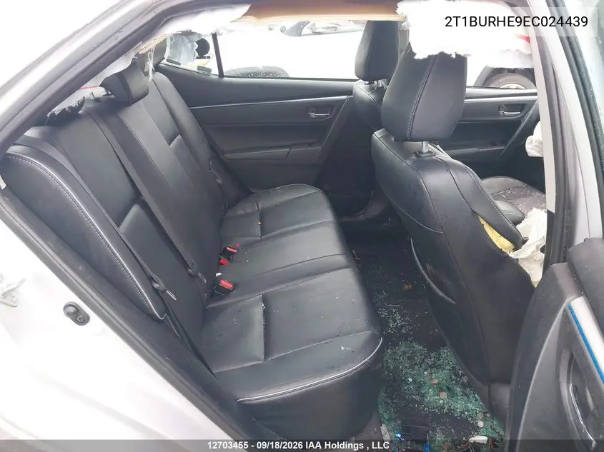 2014 TOYOTA COROLLA VIN 2T1BURHE9EC024439 — фото 8