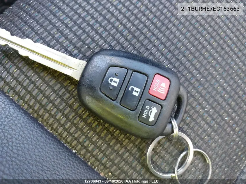 2014 TOYOTA COROLLA VIN 2T1BURHE7EC163663 — фото 11