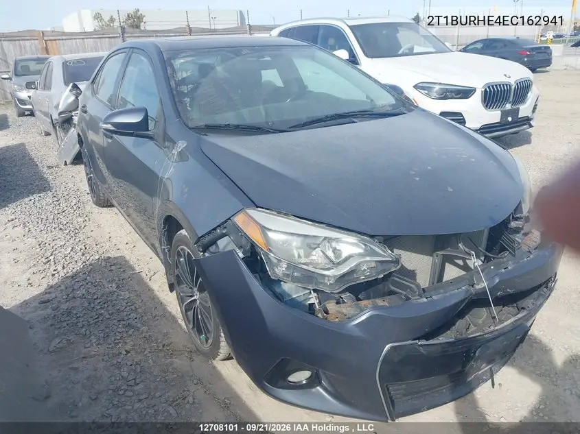 TOYOTA COROLLA 2014, VIN 2T1BURHE4EC162941