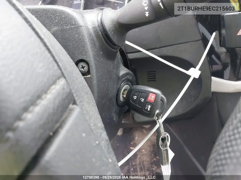 2014 TOYOTA COROLLA VIN 2T1BURHE9EC215603 — фото 10