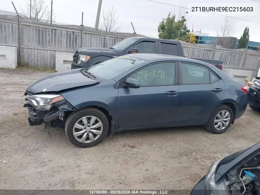 2014 TOYOTA COROLLA VIN 2T1BURHE9EC215603 — фото 14