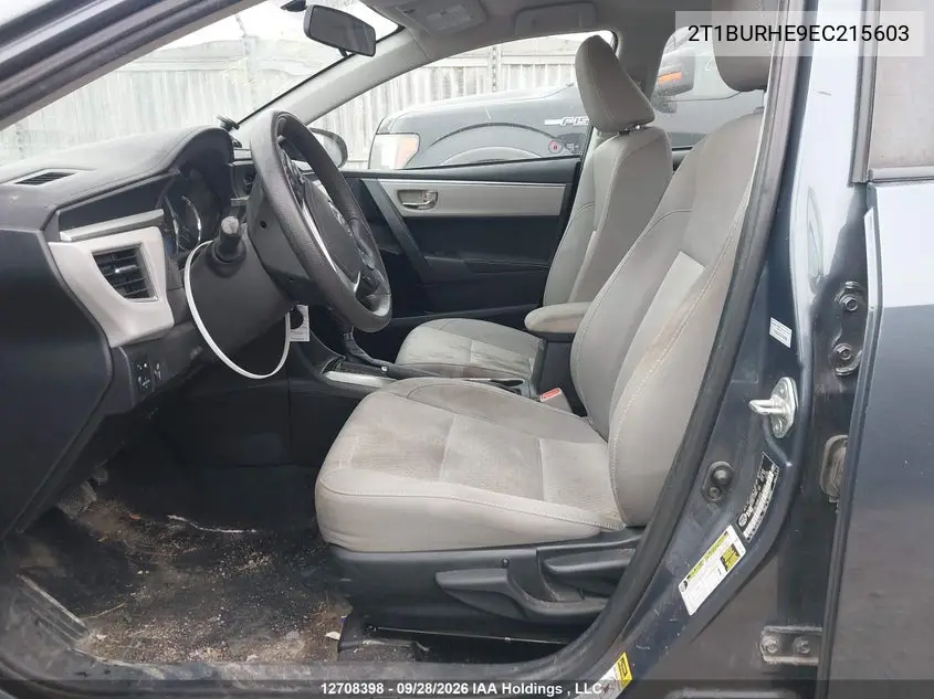 2014 TOYOTA COROLLA VIN 2T1BURHE9EC215603 — фото 17