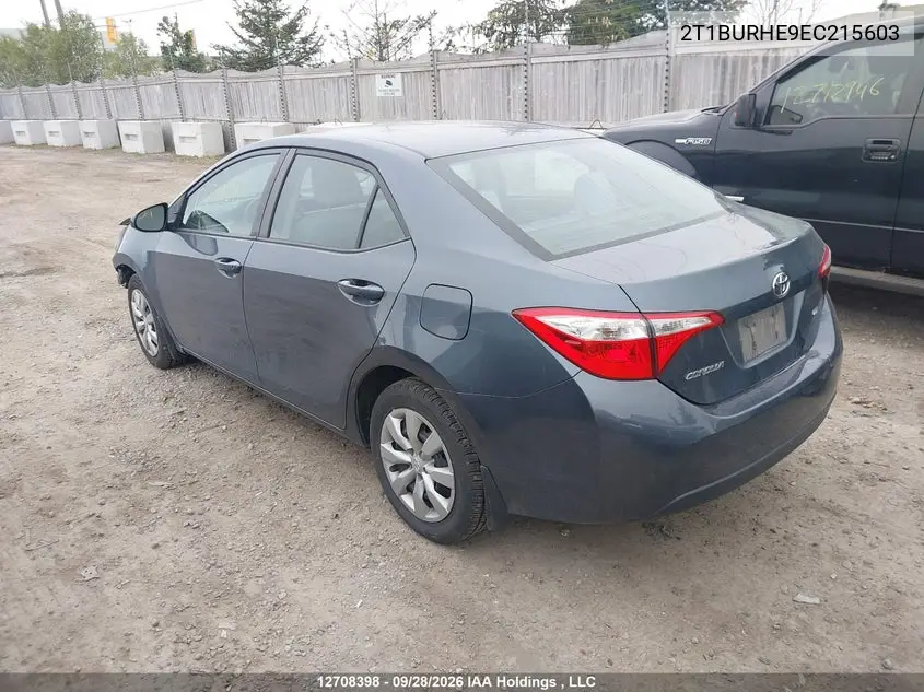 2014 TOYOTA COROLLA VIN 2T1BURHE9EC215603 — фото 3