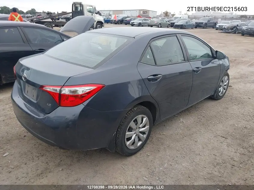 2014 TOYOTA COROLLA VIN 2T1BURHE9EC215603 — фото 4