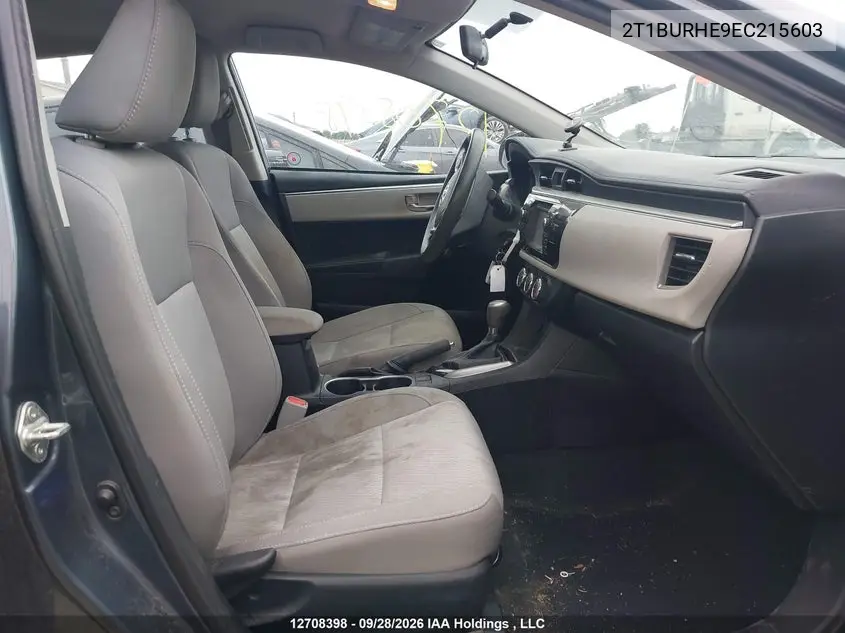 2014 TOYOTA COROLLA VIN 2T1BURHE9EC215603 — фото 5