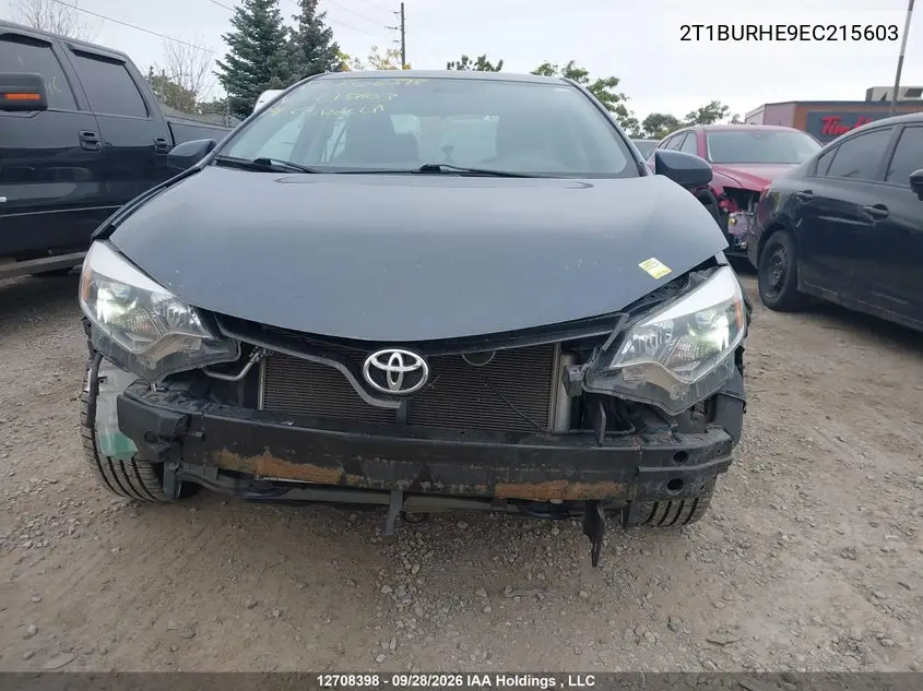 2014 TOYOTA COROLLA VIN 2T1BURHE9EC215603 — фото 6