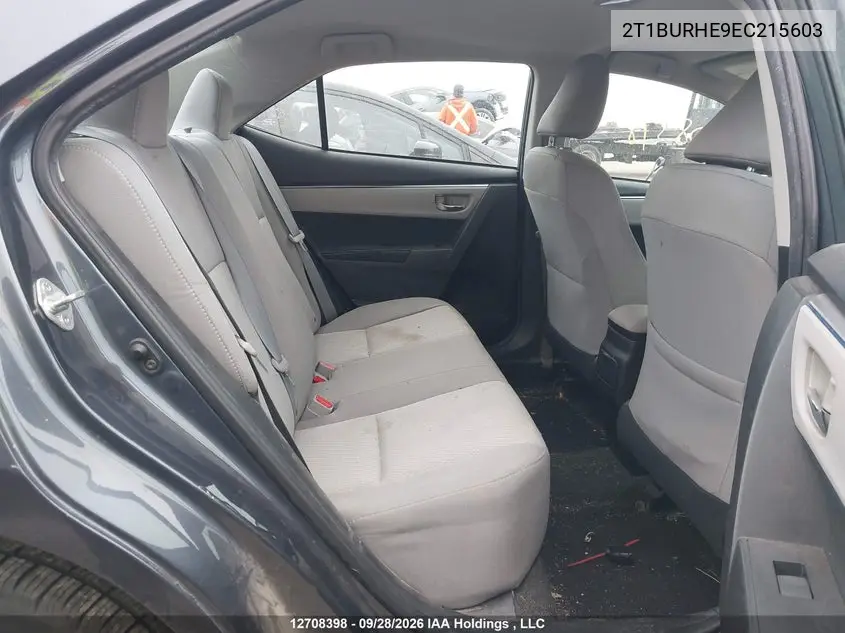 2014 TOYOTA COROLLA VIN 2T1BURHE9EC215603 — фото 8